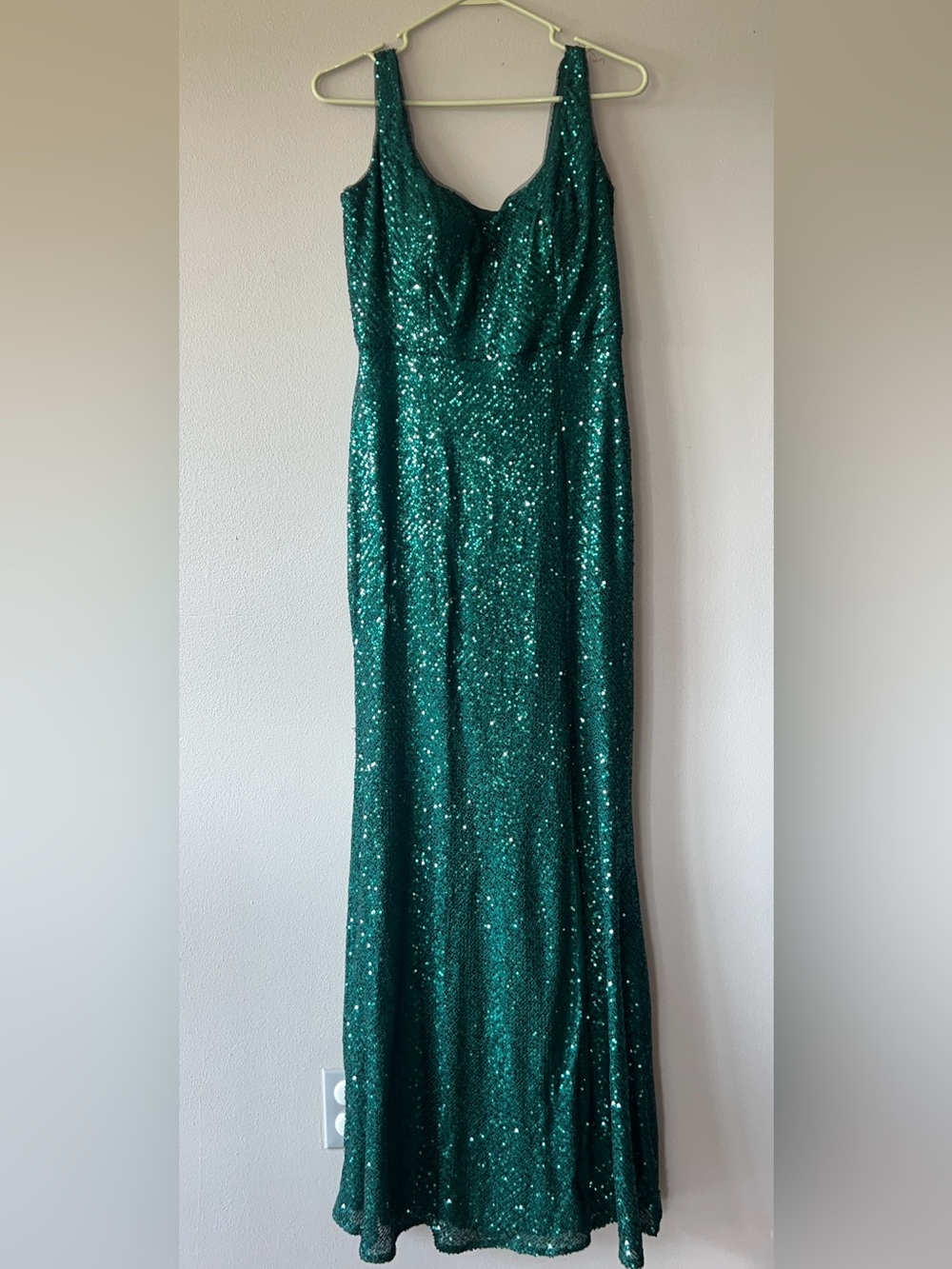 Jasmine Emerald Green Sequin Maxi Dress